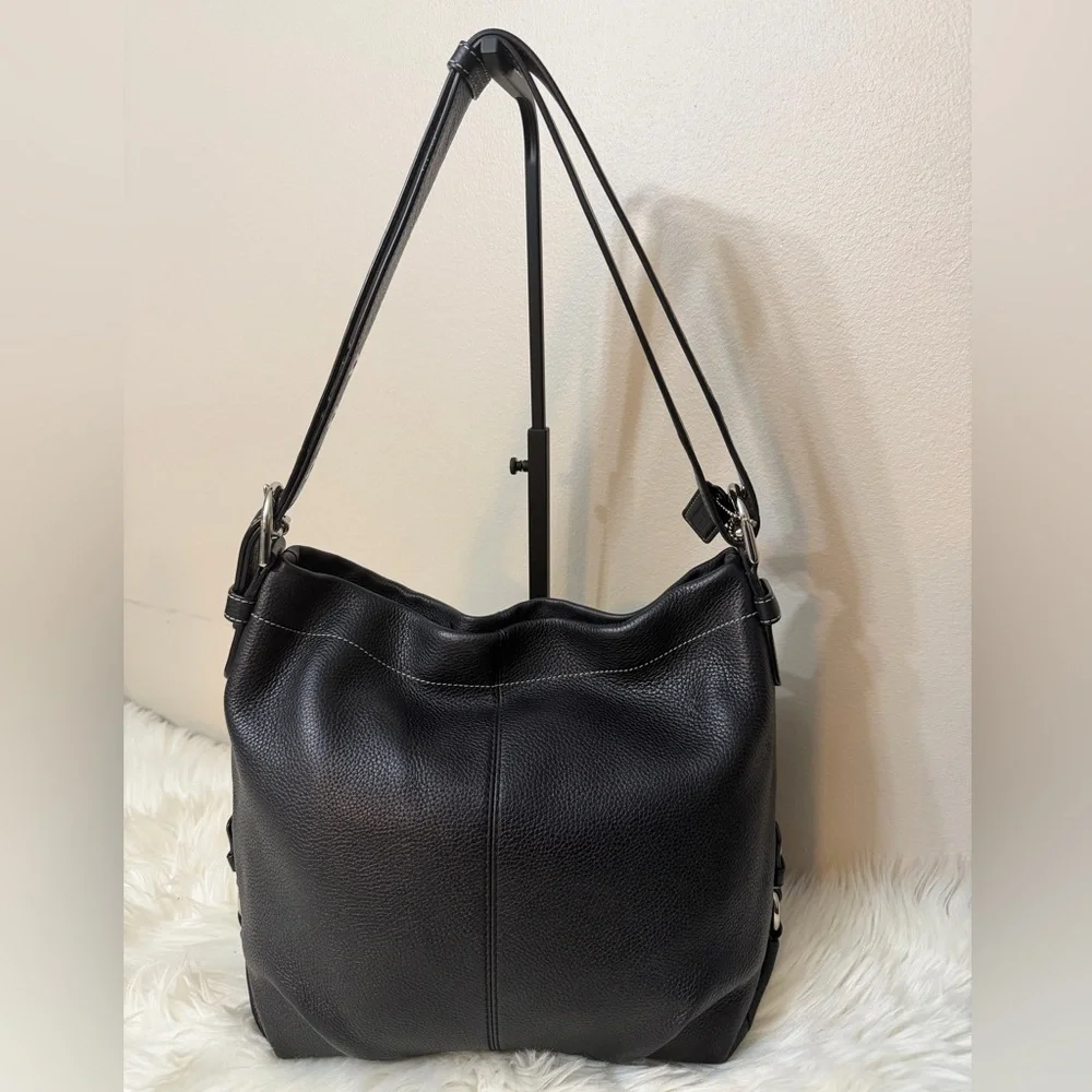 Coach Black Leather Shoulder Bag#F15064